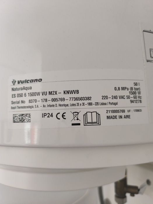 Termo acumulador 50L Vulcano