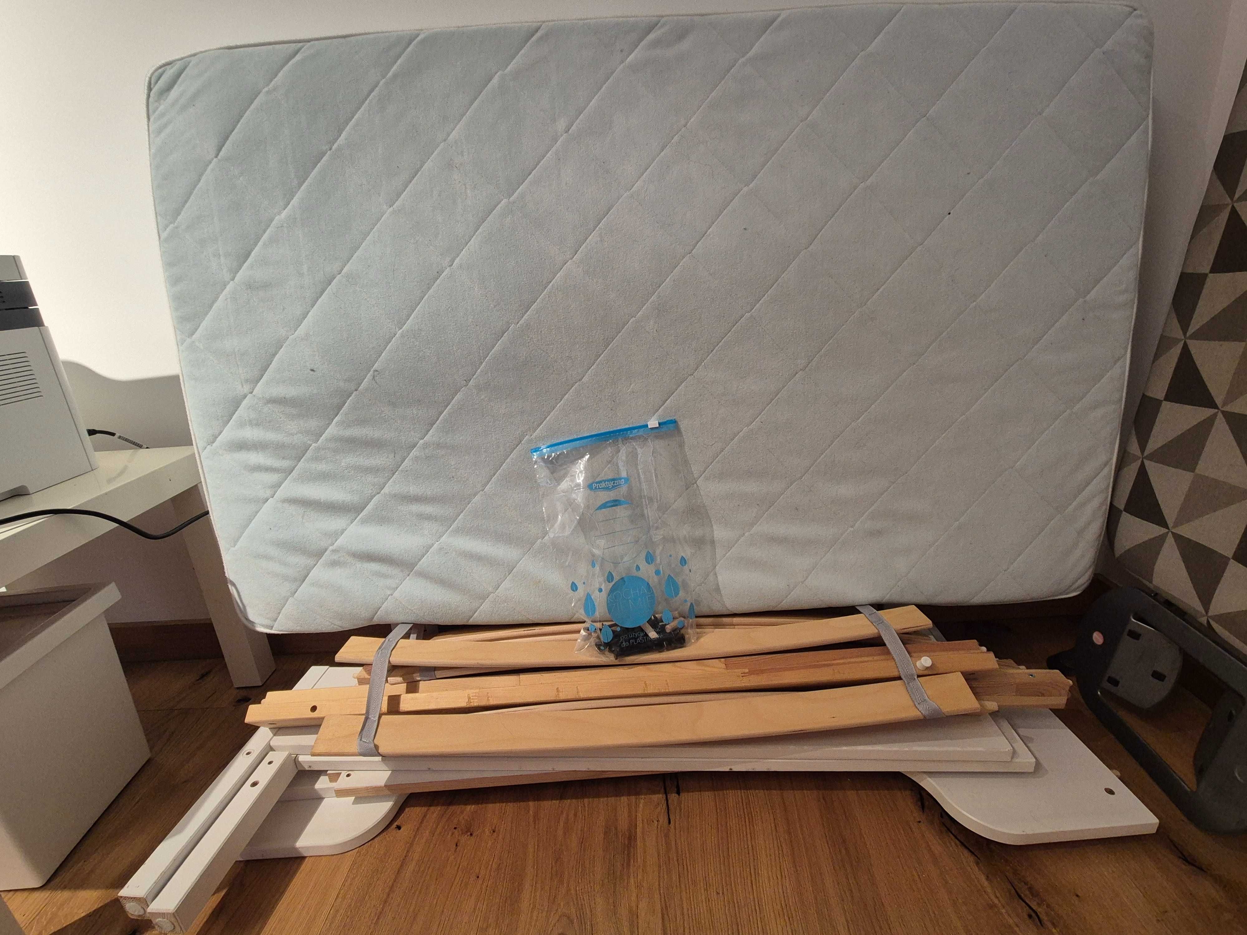 IKEA SUNDVIK Rozsuwana rama łóżka i dno łóżka 80x200 cm biały