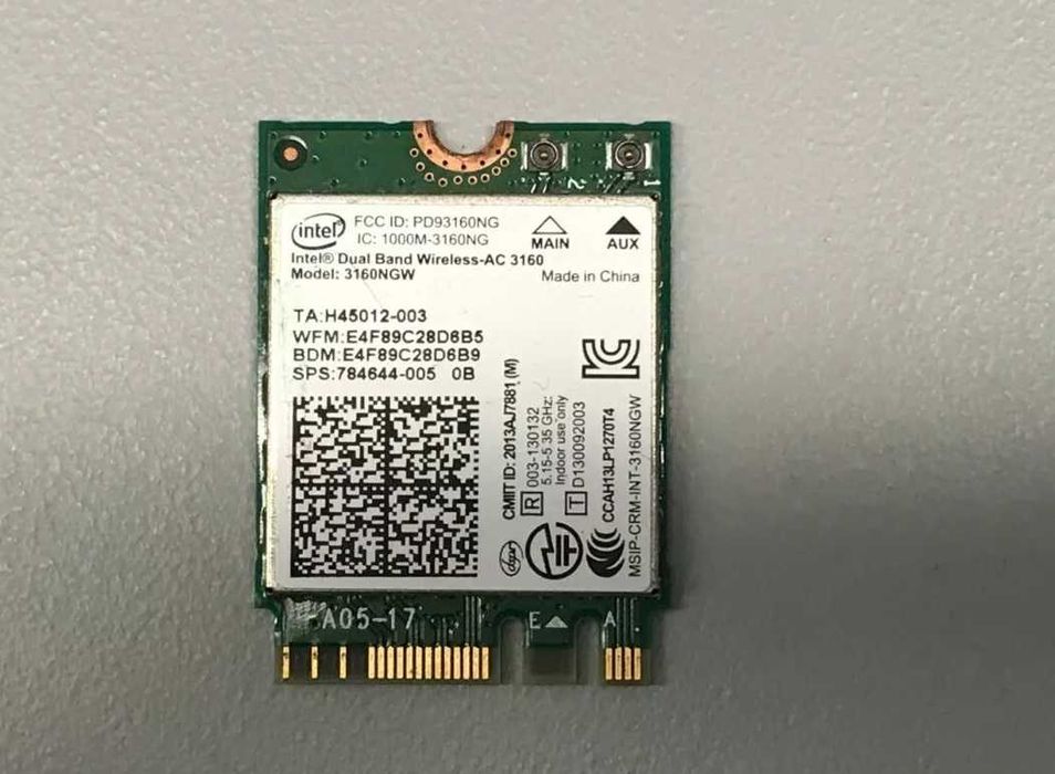 WiFi (WLAN) модуль Intel для DELL HP Lenovo Asus Acer Toshiba Fujitsu