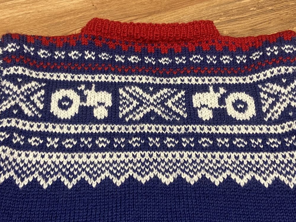 Stylowy sweterek dla chłopca w skandynawski wzór, 5-6 lat