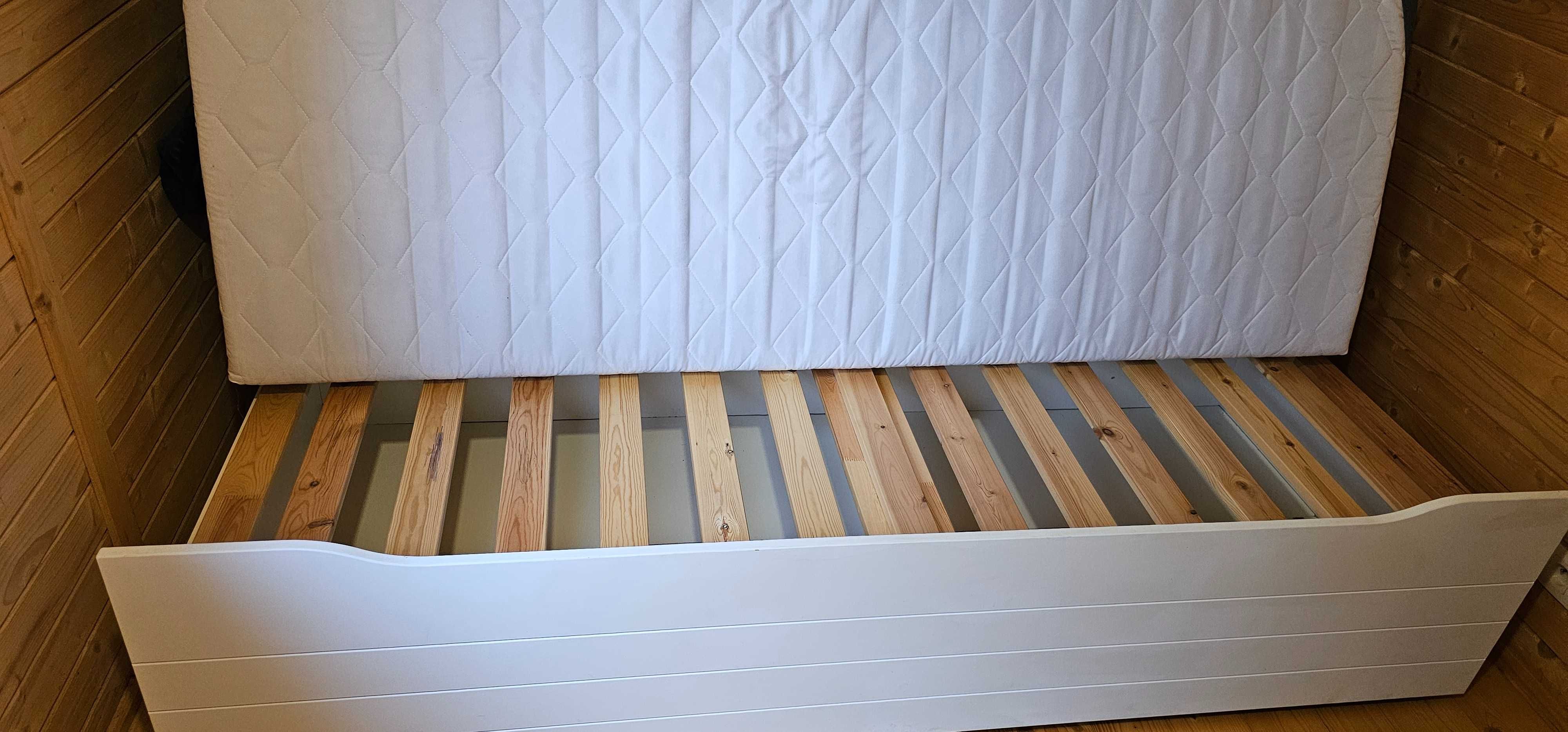 Ikea łóżko pojedyńcze podwójne rozkładane dwa materace