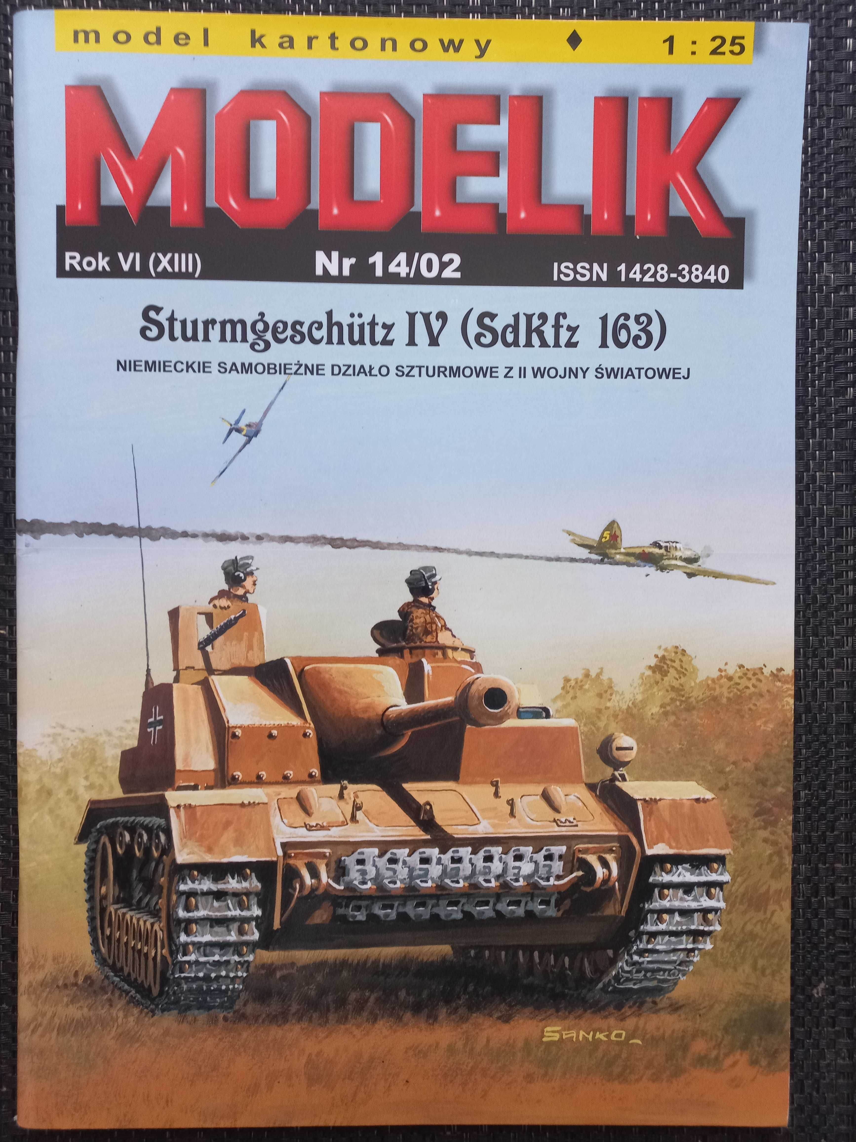 Model Kartonowy Modelik 14/02 T-54 Sturmgeschutz (Sdkfz 163)