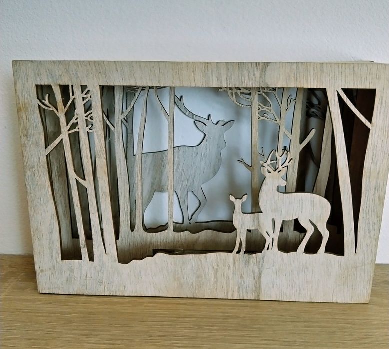 Ozdoba świąteczna LED jelenie sarny