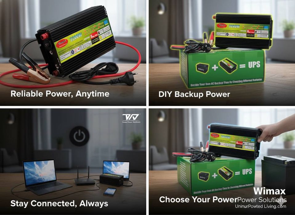 Инвертор/безперебійник, чистий синус/ 3200вт з підзарядкою/ ups