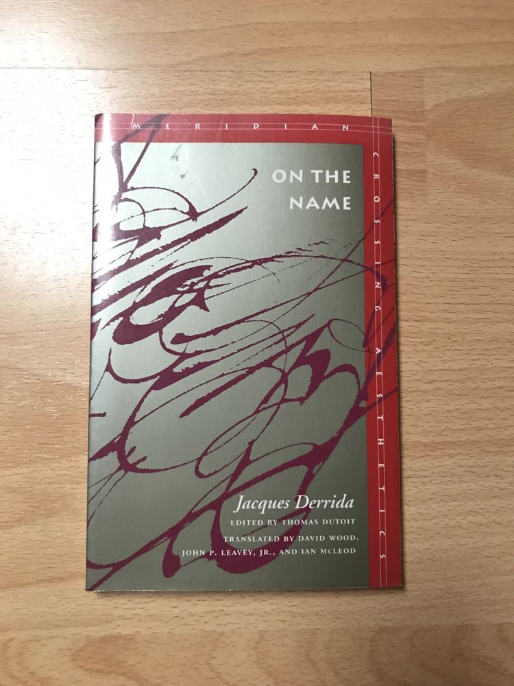 on the name by jacques derrida