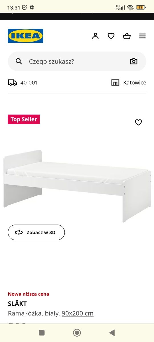 Łóżko IKEA Slakt