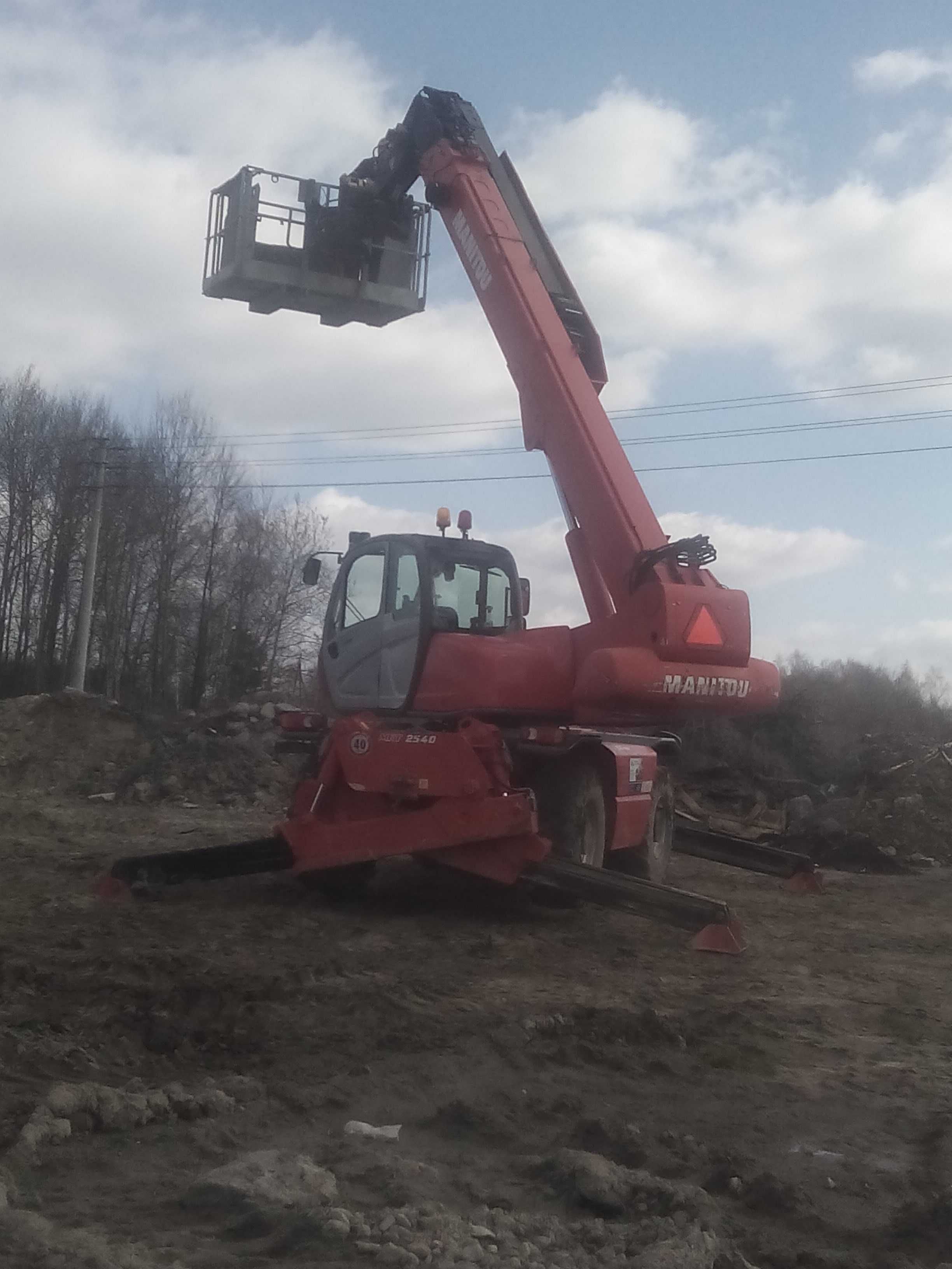 Manitou Merlo JCB Usługi Wynajem Wysięgnik Zwyżka Wywrotka