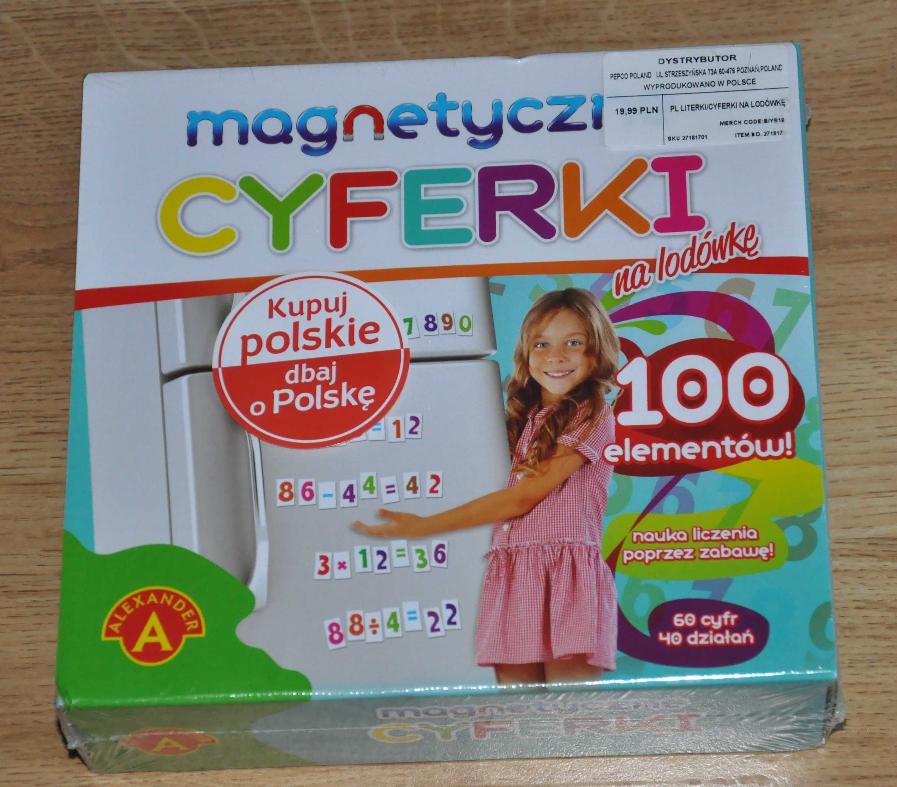 Magnetyczne cyferki na lodówkę NOWE