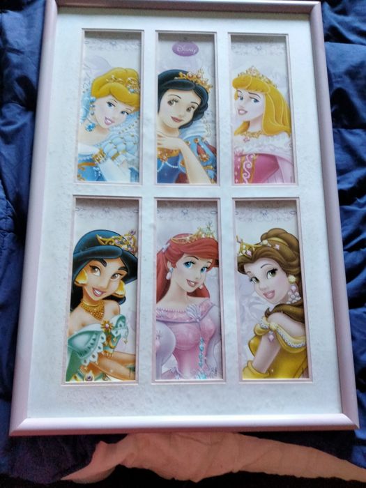 Quadro das Princesas Disney 73x50cm