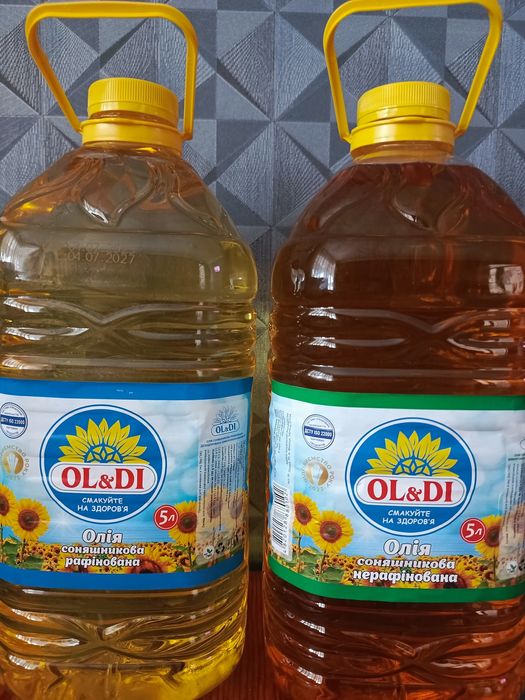 Олія соняшникова рафінована та олія соняшникова нерафінована ТМ"OL&DI"