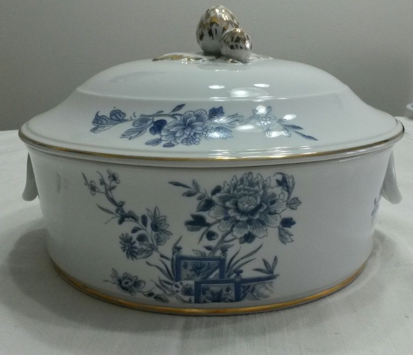 Prato Coberto Porcelana Vista Alegre - Imari Azul