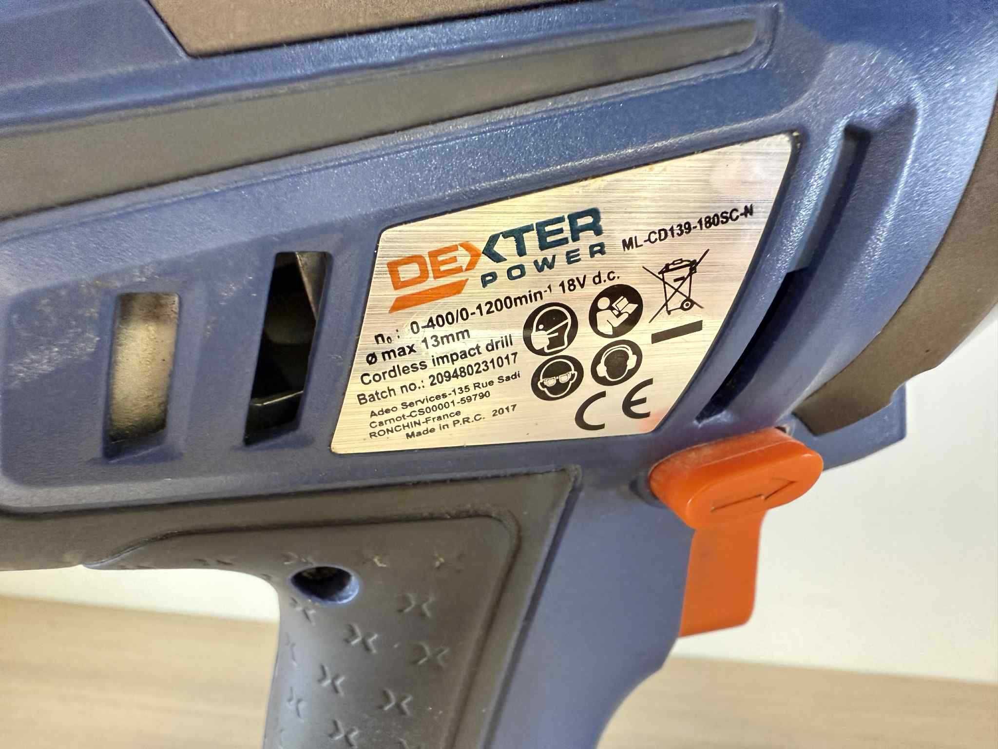 Wkrętarka akumulatorowa Dexter Power IV ML-CD139-180SC | 2x 1,5Ah |