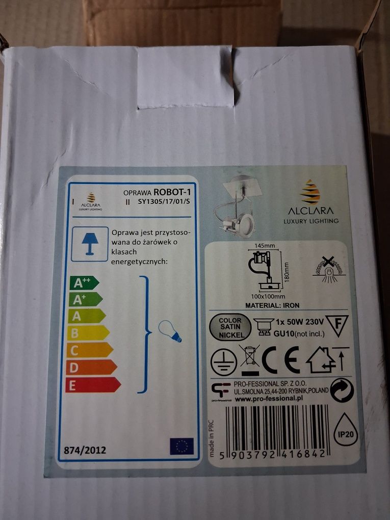 Lampa sufitowa reflektor sufitowy kinkiet Alclara Robot 1