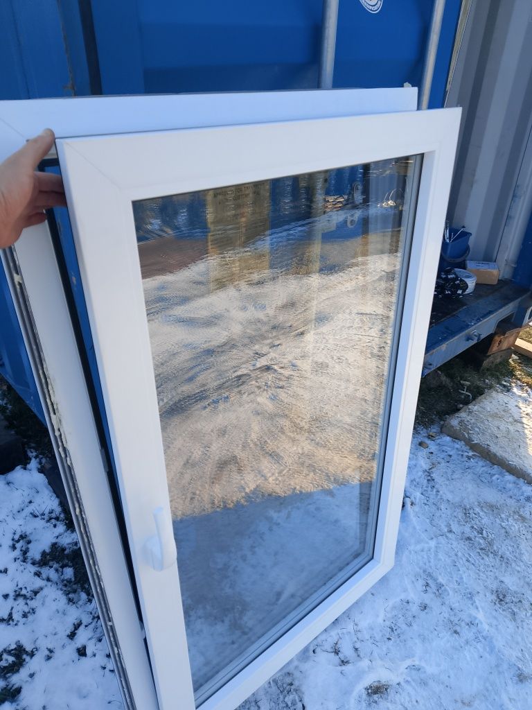 Okno 90x140 nowe 3 szybowe grafit chowane zawiasy