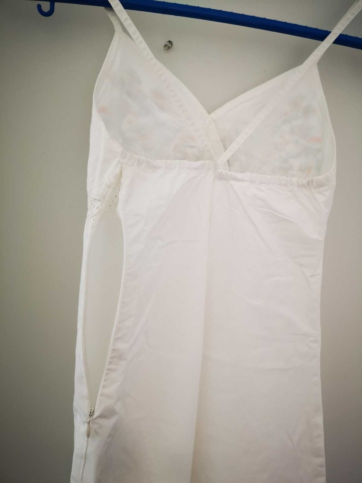 Vestido Branco Verão - com peito bordado - Sfera - 10 Anos