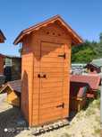 Toaleta ogrodowa drewniana WC wychodek..Transport