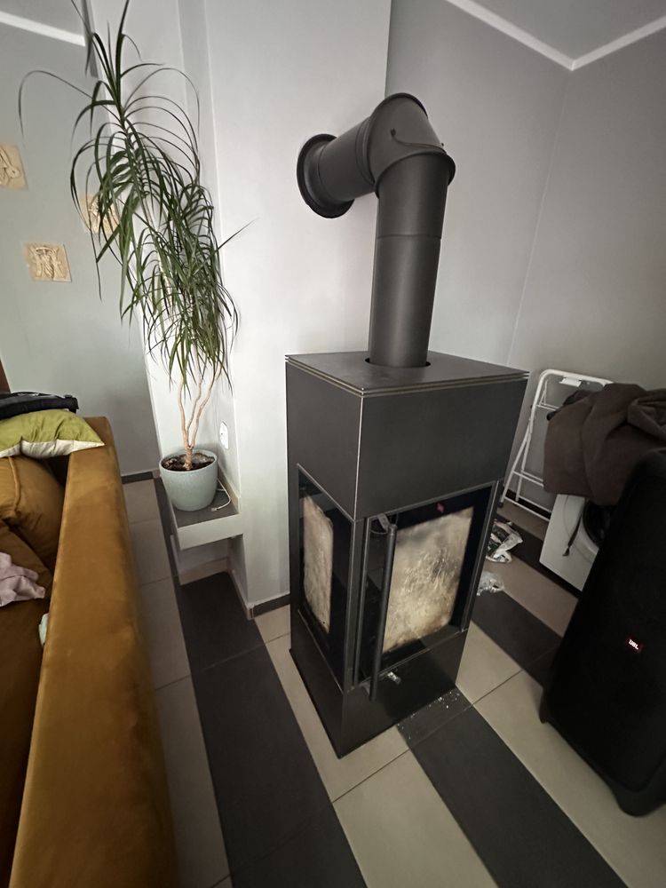 Piec stalowy koza THOR VIEW Ø 150 8 kW