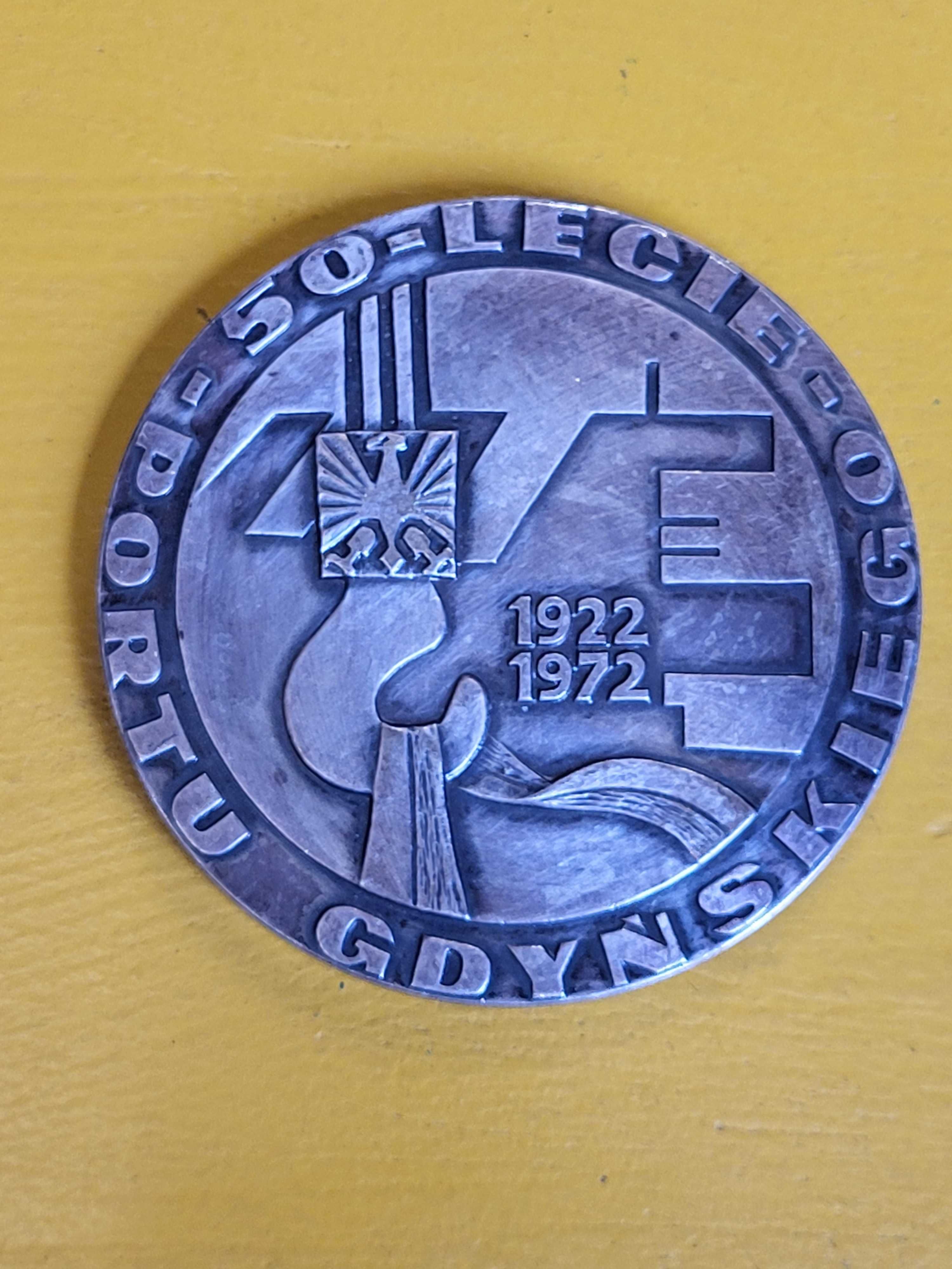 Stary Medal Stocznia Gdańska Zarząd Portu Gdynia 1922 - 1972 PRL