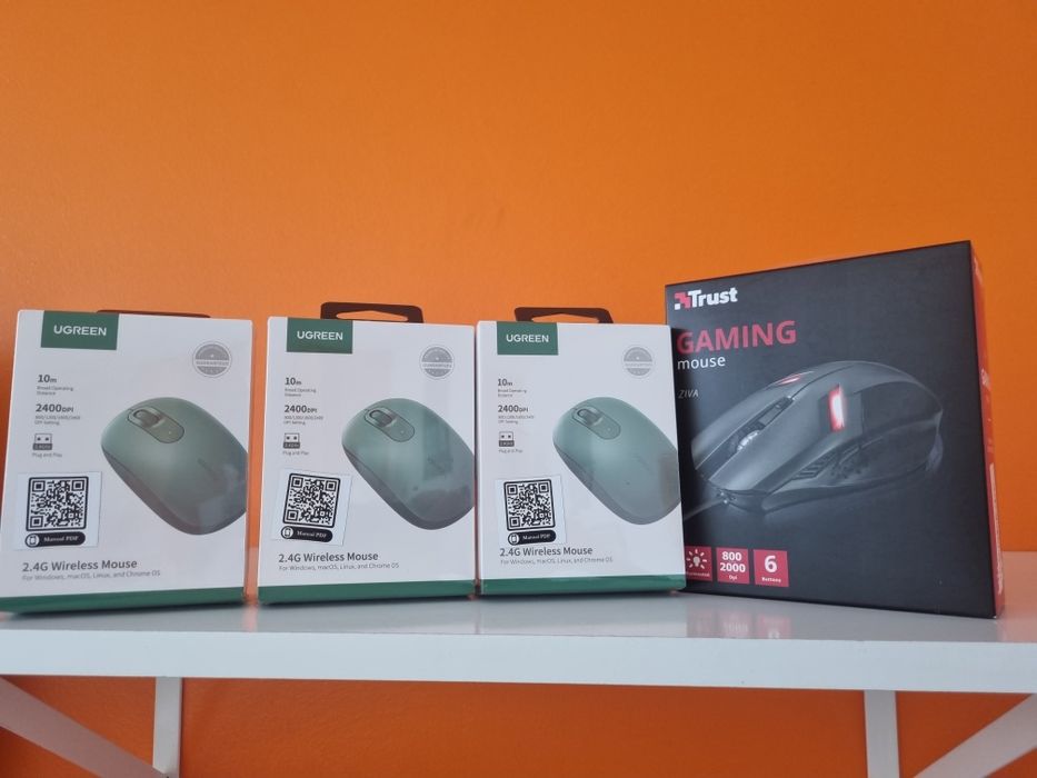 Pack de 4 ratos - 3 ratos wireless - 1 ratos gaming novos e embalados