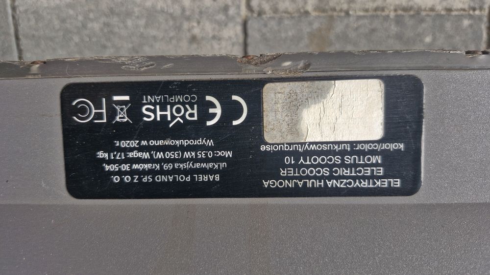 Motus Scooty 10 mały przebieg