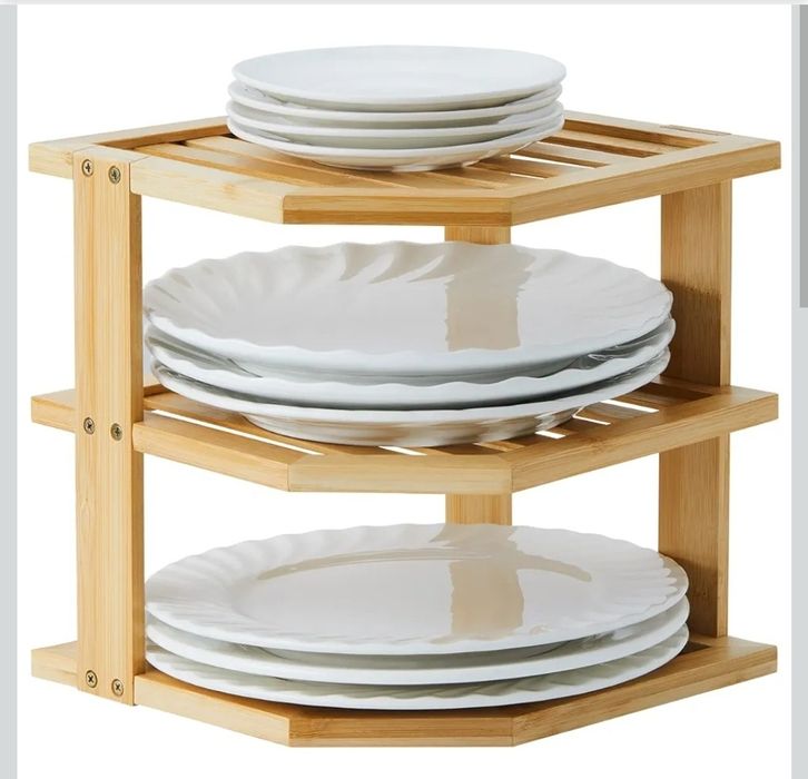 YOUDENOVA Bambusowy Organizer na Naczynia 25 x 25 x 25 Wkład do Szafki