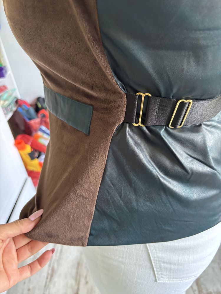 Li parie kamizelka bezrekawnik velvet welur do garnituru elegancka