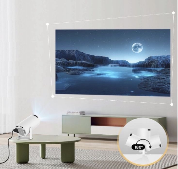 Projektor Heelly Android TV 4K Full HD Przenośny Smart WiFi Głośnik