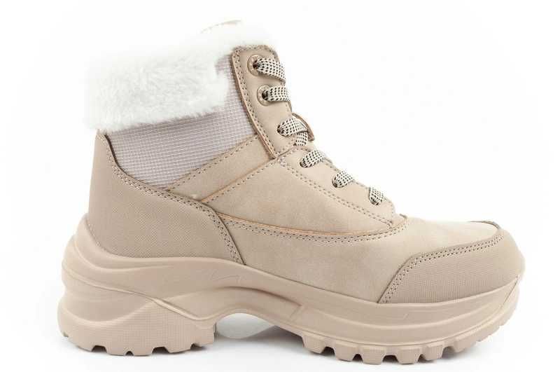 Lee Cooper zimowe trekkingowe Lee Cooper ocieplane beżowe r. 36-41