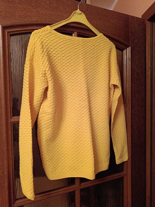 Szykowny sweter od Tom Tailor, rozm. M, soczysty żółty