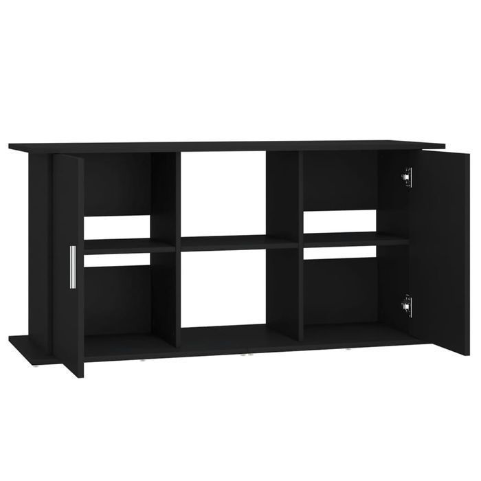 Szafka pod akwarium czarna, 121x41x58 cm, elegancka i funkcjonalna