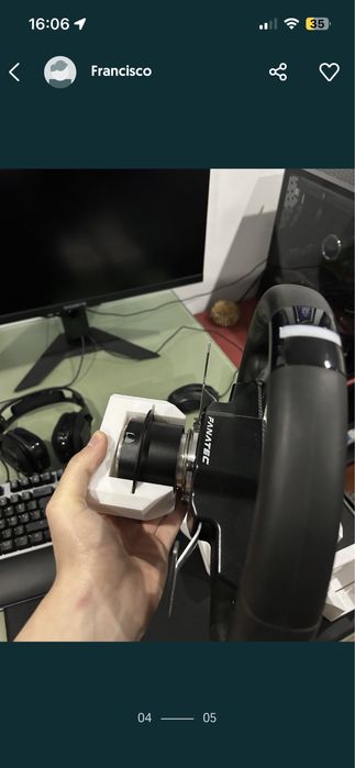 Suportes volantes fanatec bases QR1 3d printed