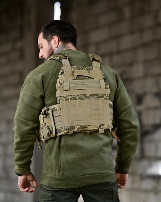 Піксель плитоноска з підсумками Sword Limit з напашником швидкий скид