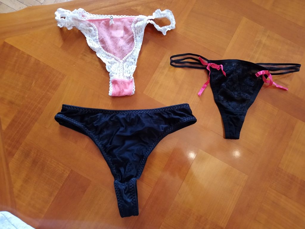 3 szt stringi, rozmiar M