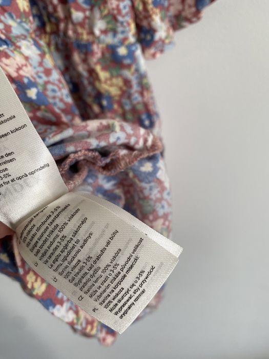 Kombinezon letni lindex 116 kwiatki drobne niebieskie