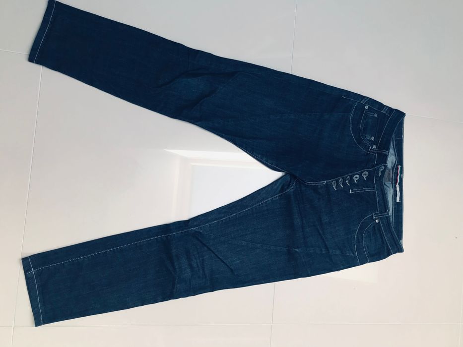 Please granatowe włoskie dżinsy L. Ideał