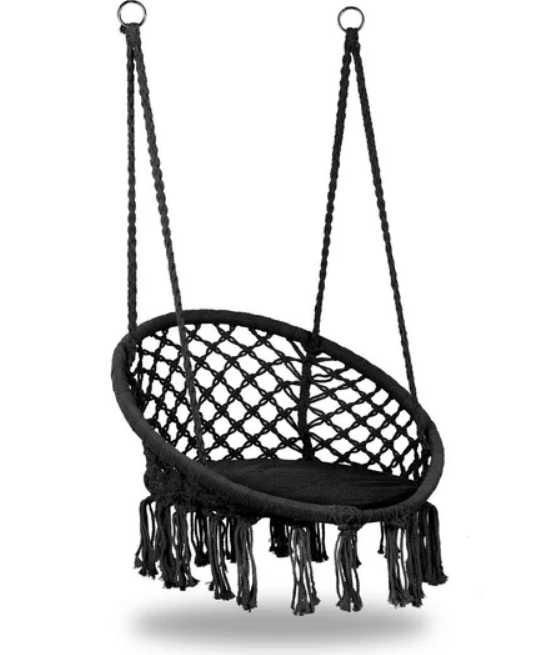 HUŚTAWKA OGRODOWA,FOTEL bocianie gniazdo/czarny