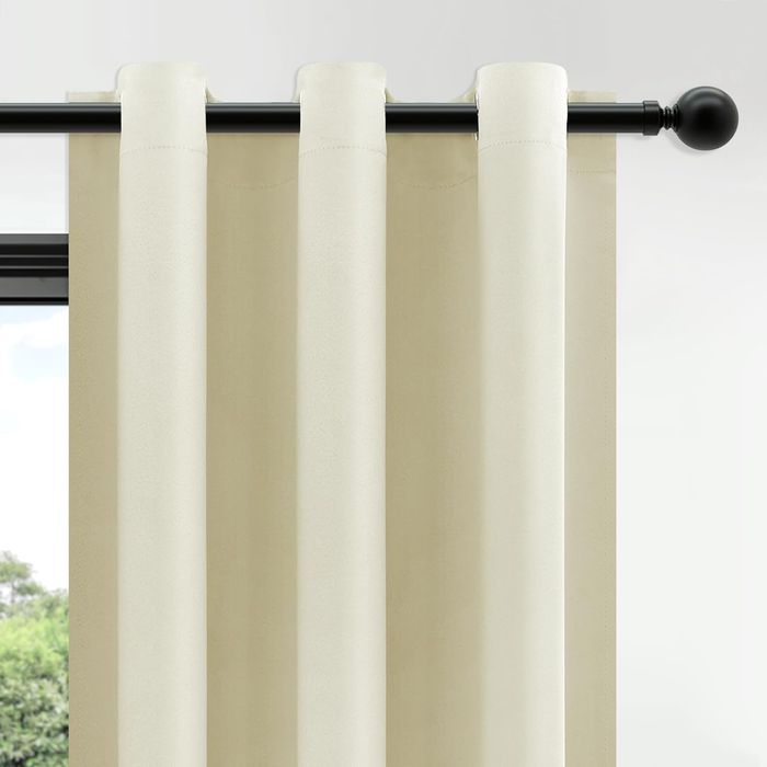 Zasłony zaciemniające, termiczne 140x260cm, 2szt kremowy beż