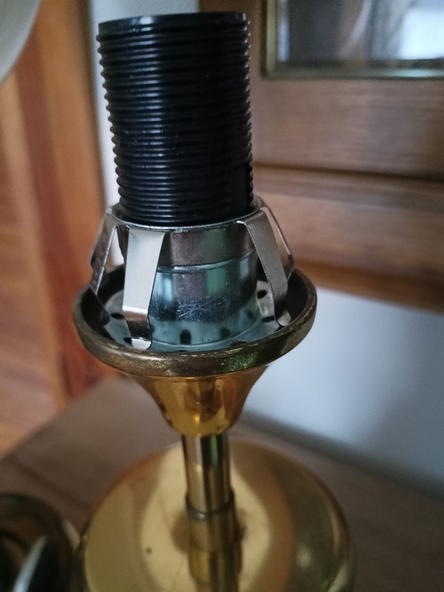Lampy stołowe mid century modern art deco kule mosiądz vintage