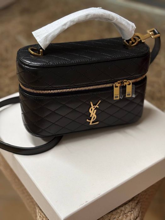 YSL сумка чорна в білом покуванні