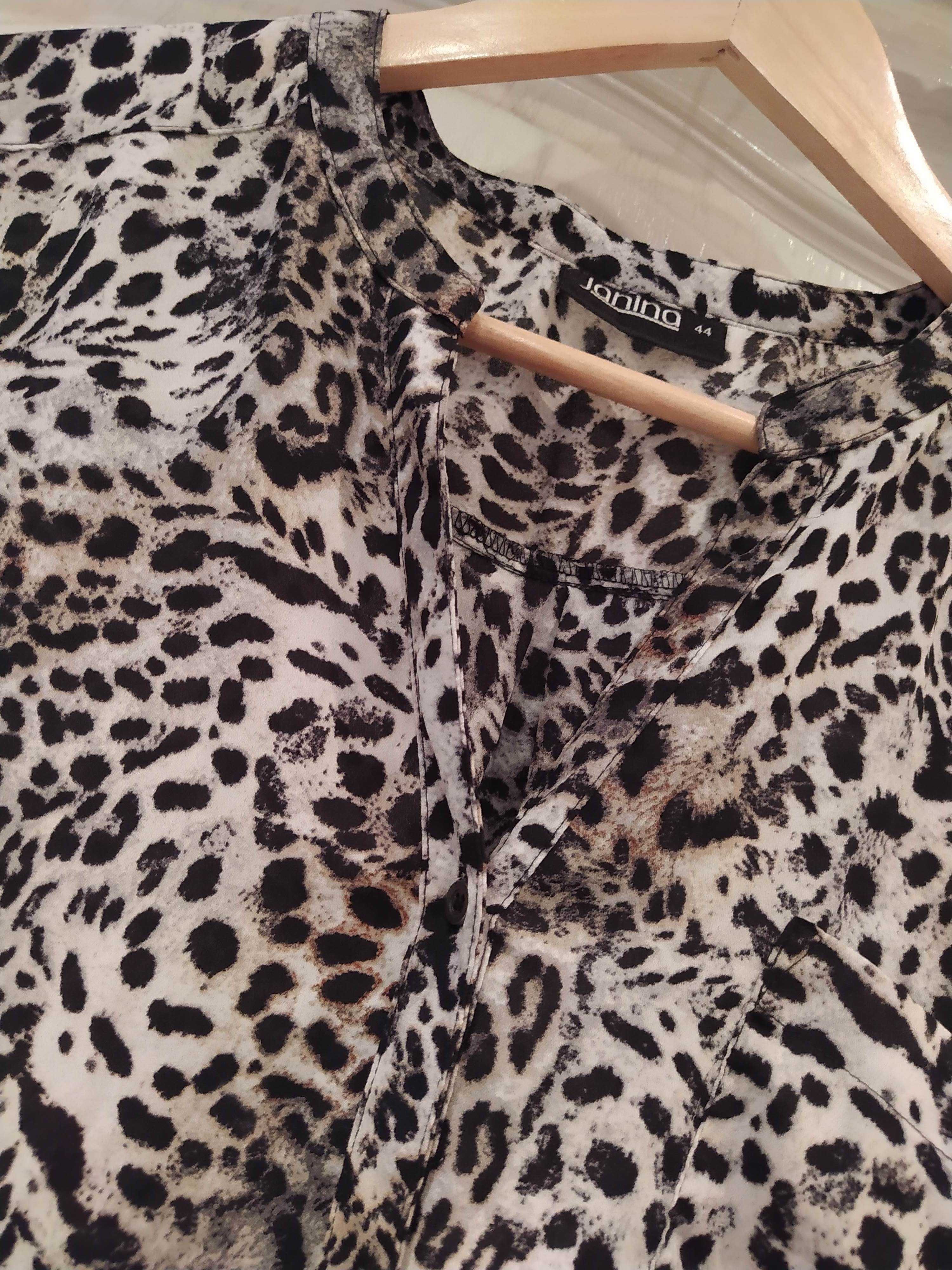 Tunika długa bluzka sukienka pantera cętki