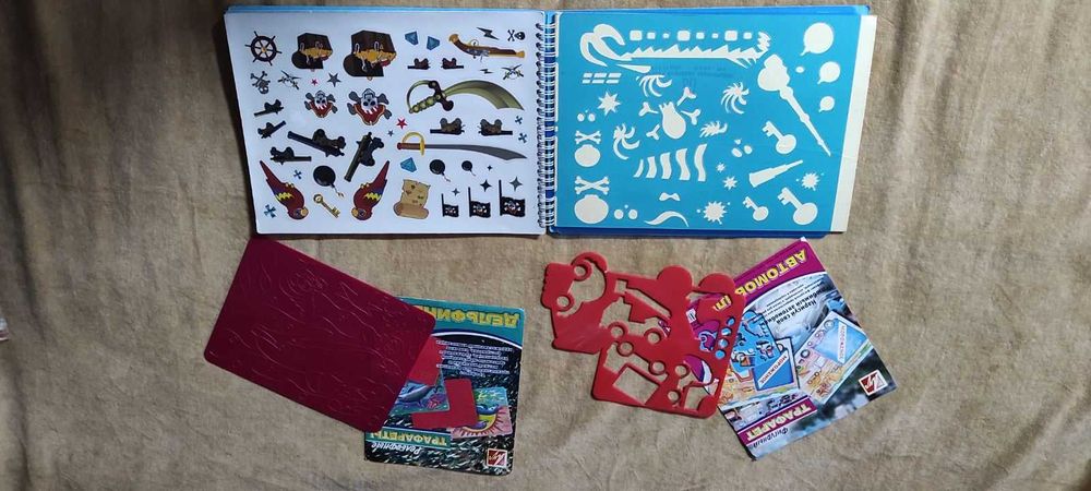 Трафарети пірати, машинки, дельфіни