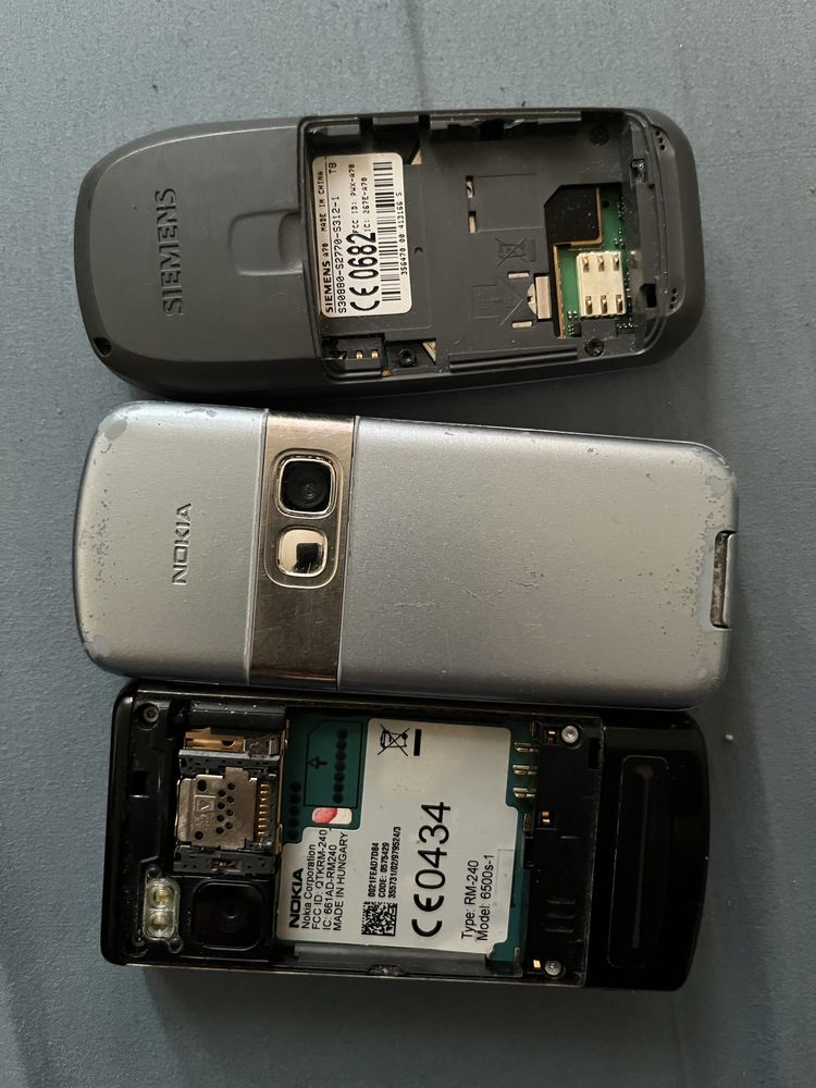 Siemens A52, Nokia 6070, Nokia 6500 Slide UI