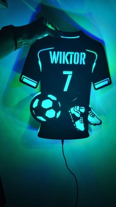 Lamka led piłka nożna, koszulka Wiktor 7