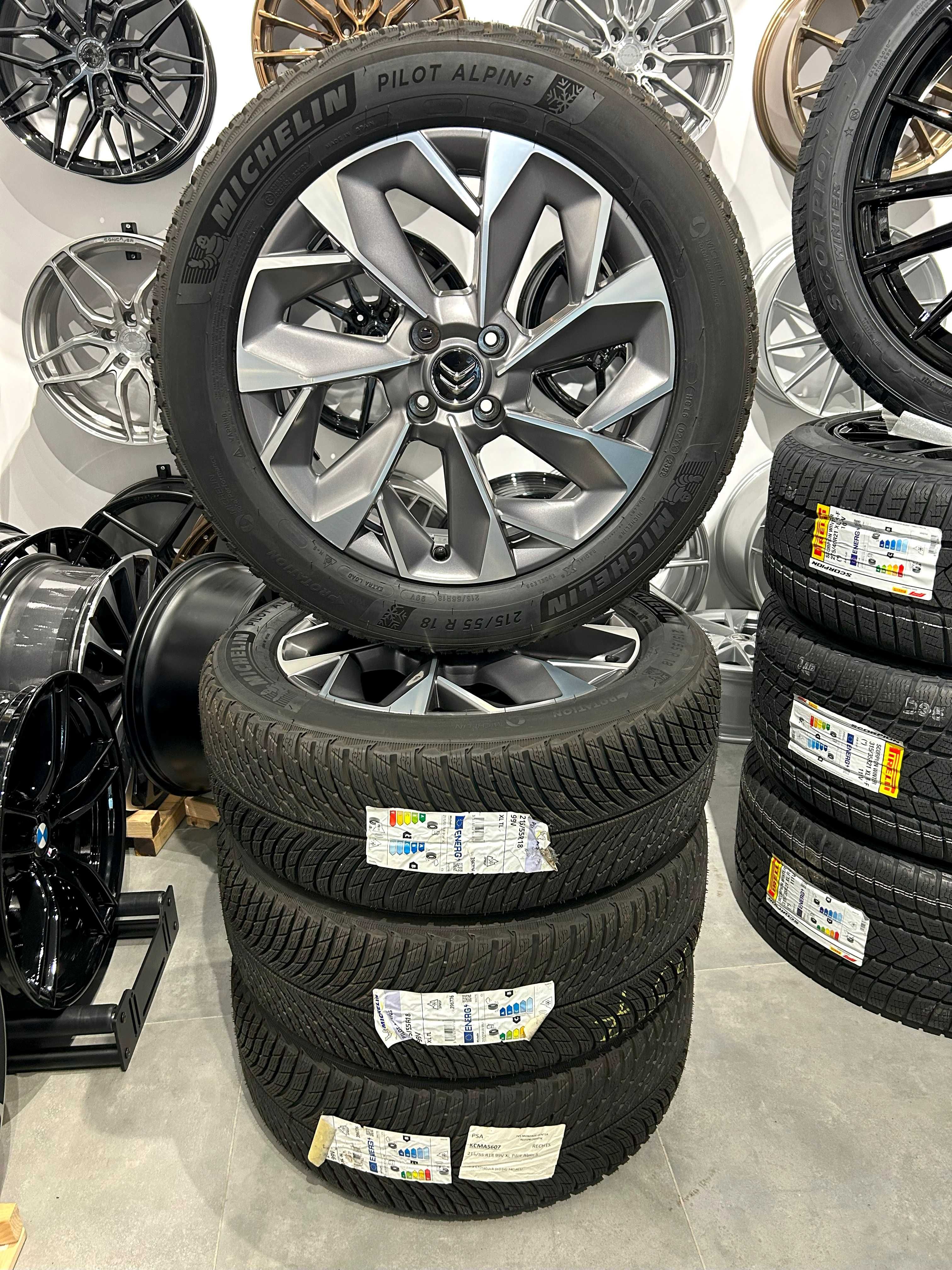Oryginalne koła zimowe 18 4x108 ET35 Citroen DS3 Cross Opel Mokka II