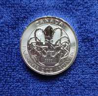 Серебряная монета 2020 год Кракен 2 унции Серия: Северные существа