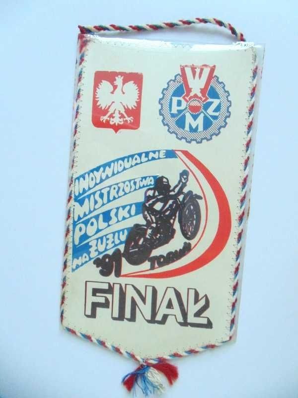 Proporczyk speedway Indywidualne Mistrzostwa Polski na Żużlu '91 Toruń