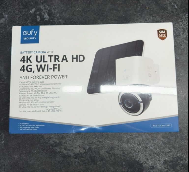 Kamera Eufy 4G LTE CAM S330 4K 360° Wi-Fi tryb nocny solar zewnętrzna