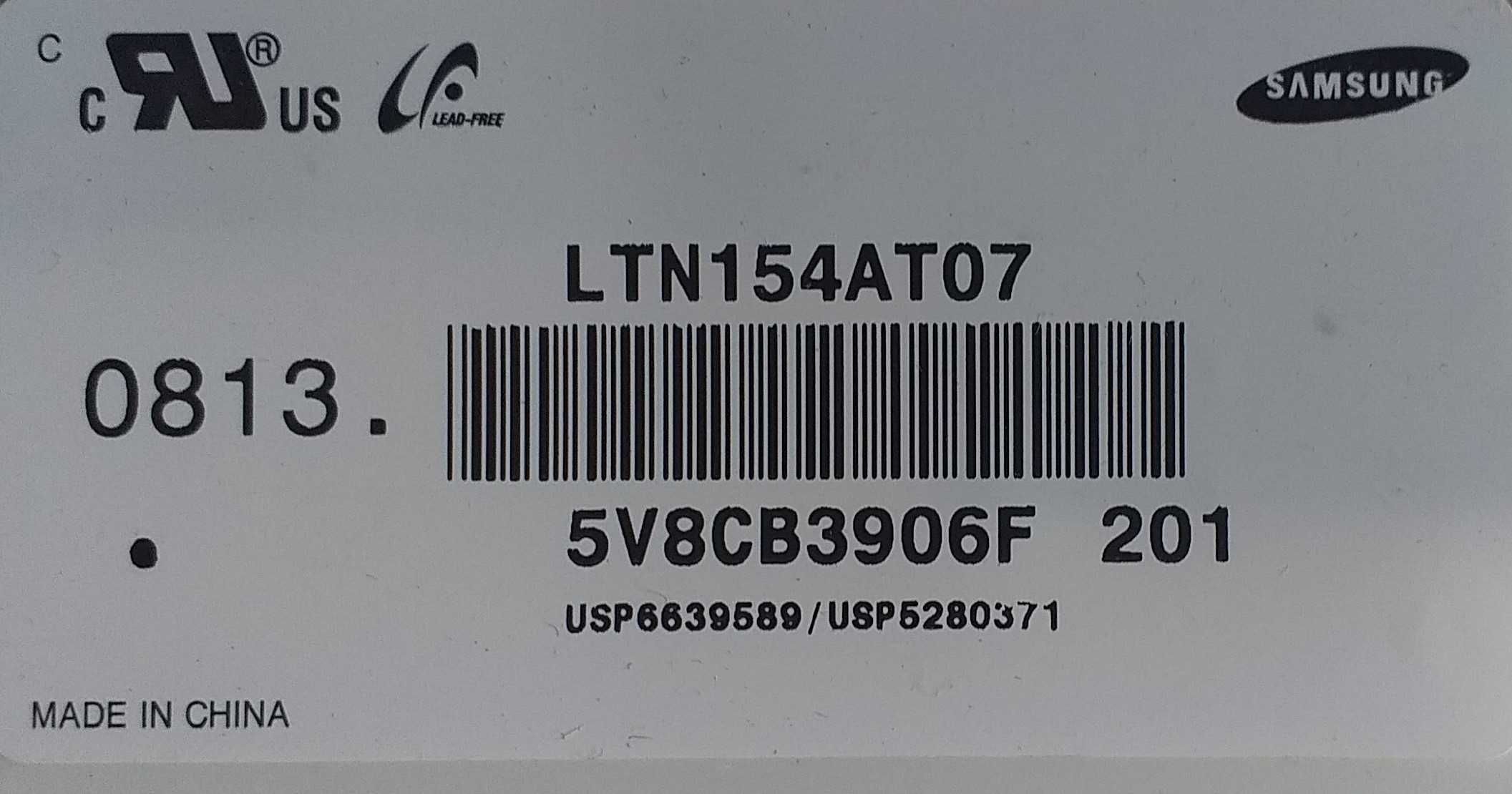 Matryca CCFL mat 15,4" 1280 x 800 Samsung LTN154AT07