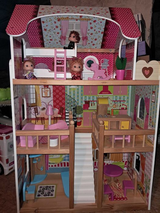Domek dla lalek duży drewniany , domek dla Barbie