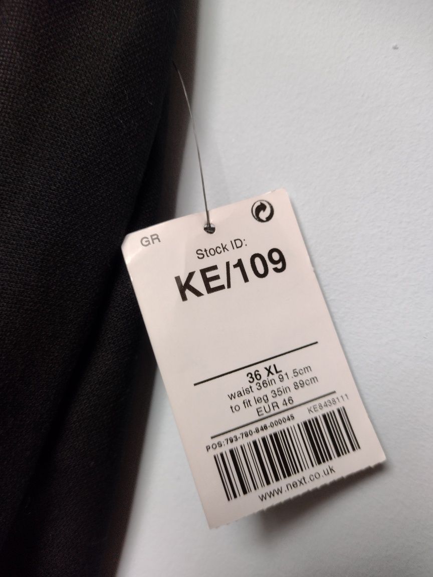 Spodnie eleganckie męskie firmy NEXT, rozmiar 36/XL. NOWE